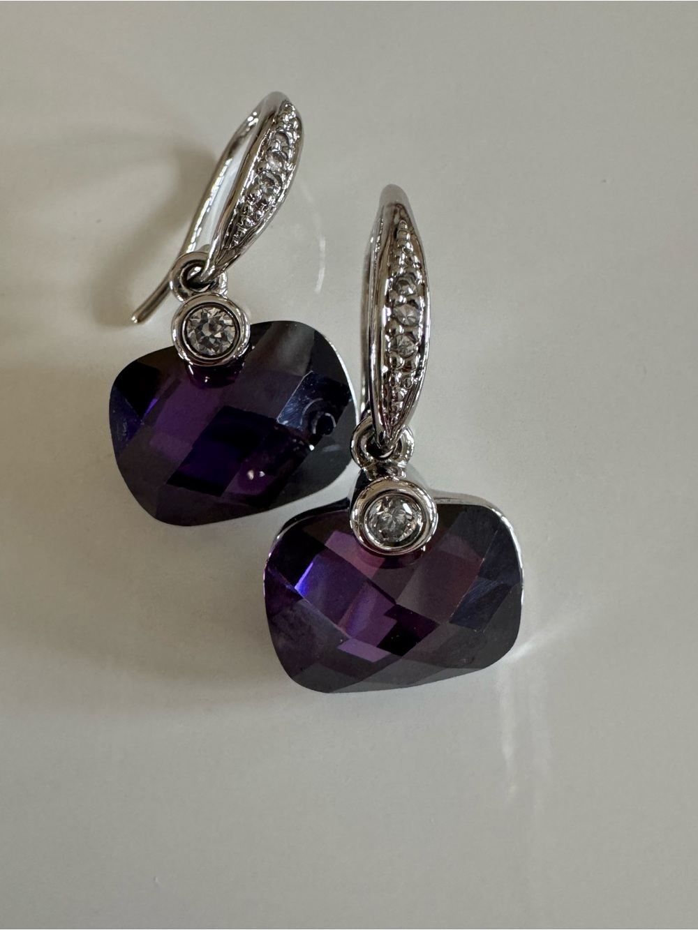Avon Imari Seduction Purple Amethyst Earrings 2007
